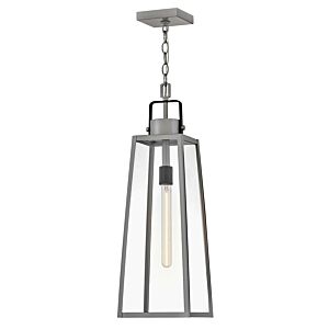 Hugh LED Hanging Lantern in Antique Brushed Aluminum by Lark