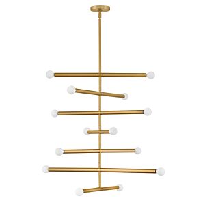 Millie LED Chandelier in Lacquered Brass by Lark