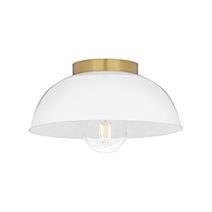 Stu LED Flush Mount in Lacquered Brass by Lark