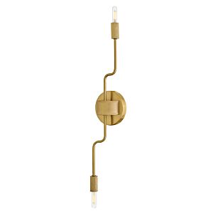 Austen LED Wall Sconce in Lacquered Brass by Lark