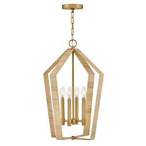 Sammi LED Pendant in Lacquered Brass by Lark