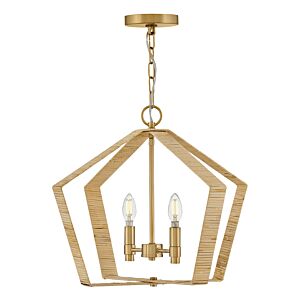 Sammi LED Pendant in Lacquered Brass by Lark