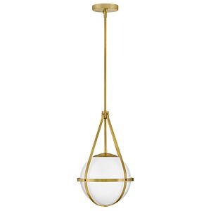 Colby LED Pendant in Lacquered Brass by Lark