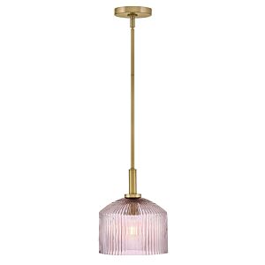 Lisette LED Pendant in Lacquered Brass by Lark