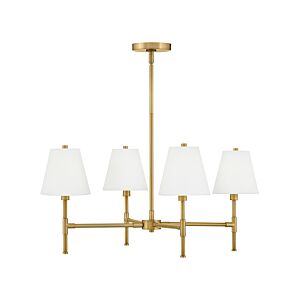 Beale LED Chandelier in Lacquered Brass by Lark