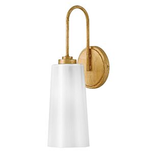 Honey LED Bathroom Vanity Light in Distressed Brass by Lark