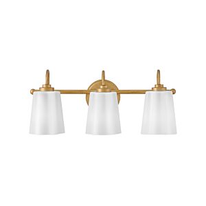 Honey LED Bathroom Vanity Light in Distressed Brass by Lark