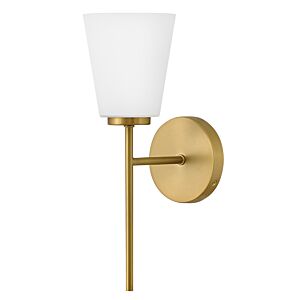 Bri LED Bathroom Vanity Light in Lacquered Brass by Lark