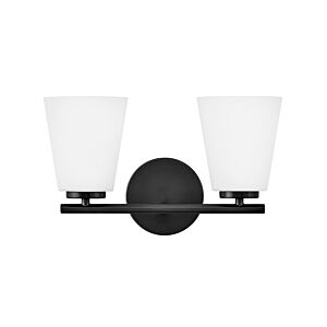 Bri LED Bathroom Vanity Light in Black by Lark