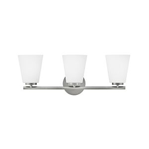 Bri LED Bathroom Vanity Light in Brushed Nickel by Lark