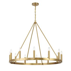 Dutton 12 Light Chandelier in Signature Brass by MinkaLavery