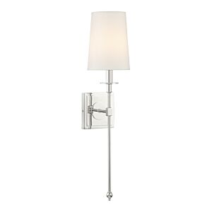 Calera One Light Wall Sconce in Polished Nickel by MinkaLavery