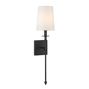 Calera One Light Wall Sconce in Coal Black by MinkaLavery