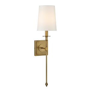 Calera One Light Wall Sconce in Timeless Brass by MinkaLavery