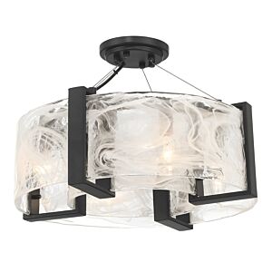 Cloud Break Four Light Semi Flush Mount in Coal by MinkaLavery