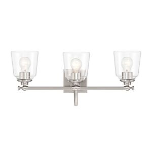 Antonia Three Light Bath Vanity in Brushed Nickel by MinkaLavery