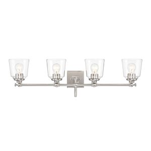 Antonia Four Light Bath Vanity in Brushed Nickel by MinkaLavery