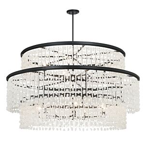 Shimmering Elegance 14 Light Chandelier in Sand Coal by MinkaLavery