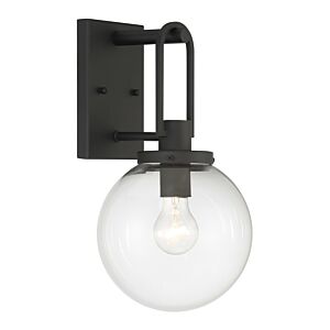 Wenston One Light Outdoor Wall Mount in Sand Coal by MinkaLavery