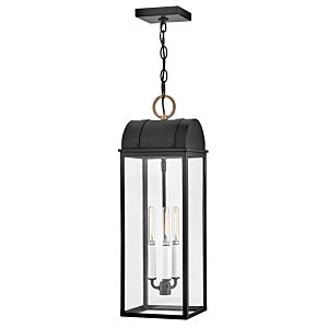 Campbell LED Hanging Lantern in Black by Hinkley