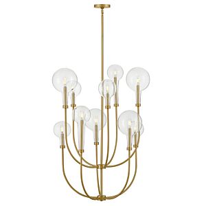 Alchemy LED Chandelier in Lacquered Brass by Hinkley