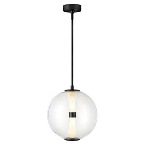 Elin LED Pendant in Black by Hinkley