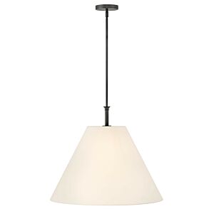 Greta LED Pendant in Blackened Brass by Hinkley