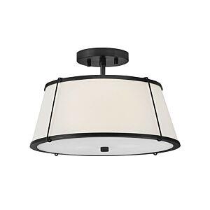 Clarke LED Semi Flush Mount in Black by Hinkley