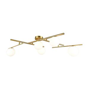 Modena  Semi Flush Mount in Plated Brushed Brass by Artcraft