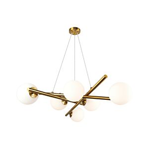 Modena  Chandelier in Plated Brushed Brass by Artcraft