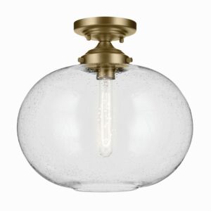 Avery  Flush Mount in Natural Brass by Kichler