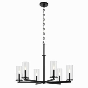 Crosby  Chandelier in Black by Kichler