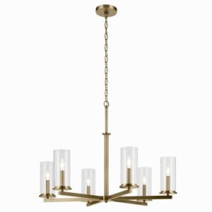 Crosby  Chandelier in Natural Brass by Kichler