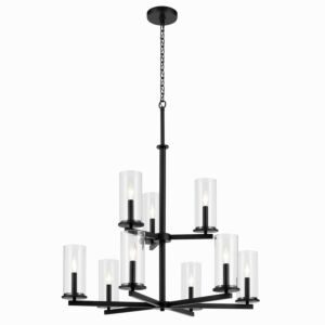 Crosby  Chandelier in Black by Kichler