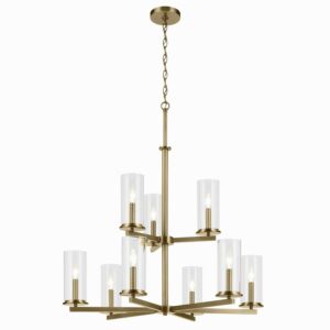 Crosby  Chandelier in Natural Brass by Kichler