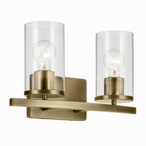 Crosby  Bathroom Vanity Light in Natural Brass by Kichler