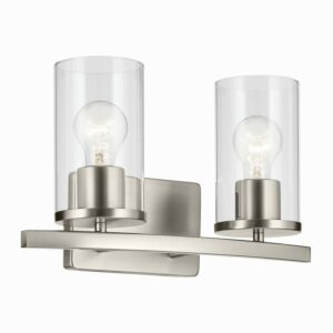 Crosby  Bathroom Vanity Light in Brushed Nickel by Kichler