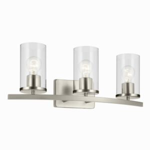 Crosby  Bathroom Vanity Light in Brushed Nickel by Kichler