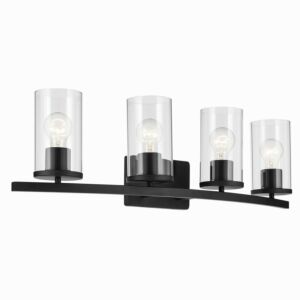 Crosby  Bathroom Vanity Light in Black by Kichler