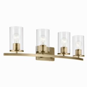 Crosby  Bathroom Vanity Light in Natural Brass by Kichler