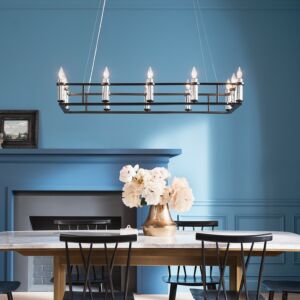 Rosalind  Linear Chandelier in Black by Kichler