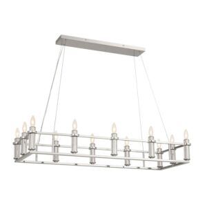 Rosalind  Linear Chandelier in Polished Nickel by Kichler