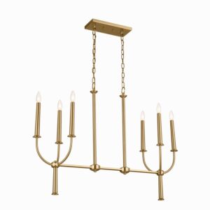 Florence  Linear Chandelier in Brushed Natural Brass by Kichler