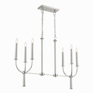 Florence  Linear Chandelier in Polished Nickel by Kichler