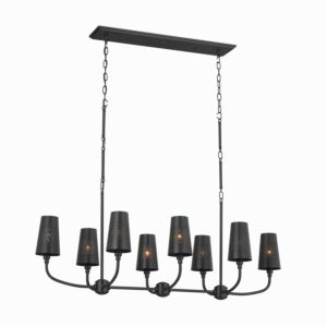 Adeena  Linear Chandelier in Black by Kichler