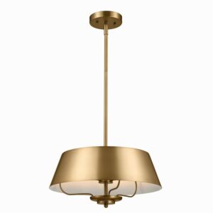 Luella  Pendant Semi Flush Mount in Brushed Natural Brass by Kichler