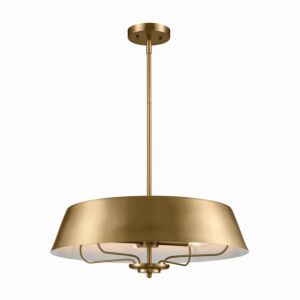 Luella  Pendant Semi Flush Mount in Brushed Natural Brass by Kichler