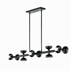 Palta  Linear Chandelier in Black by Kichler