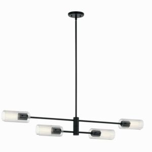 Velestino  Linear Chandelier in Black by Kichler