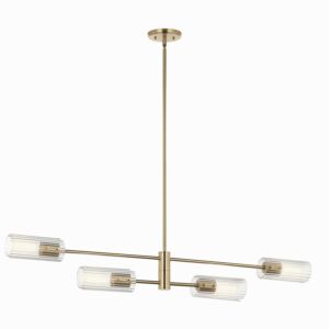 Velestino  Linear Chandelier in Champagne Bronze by Kichler